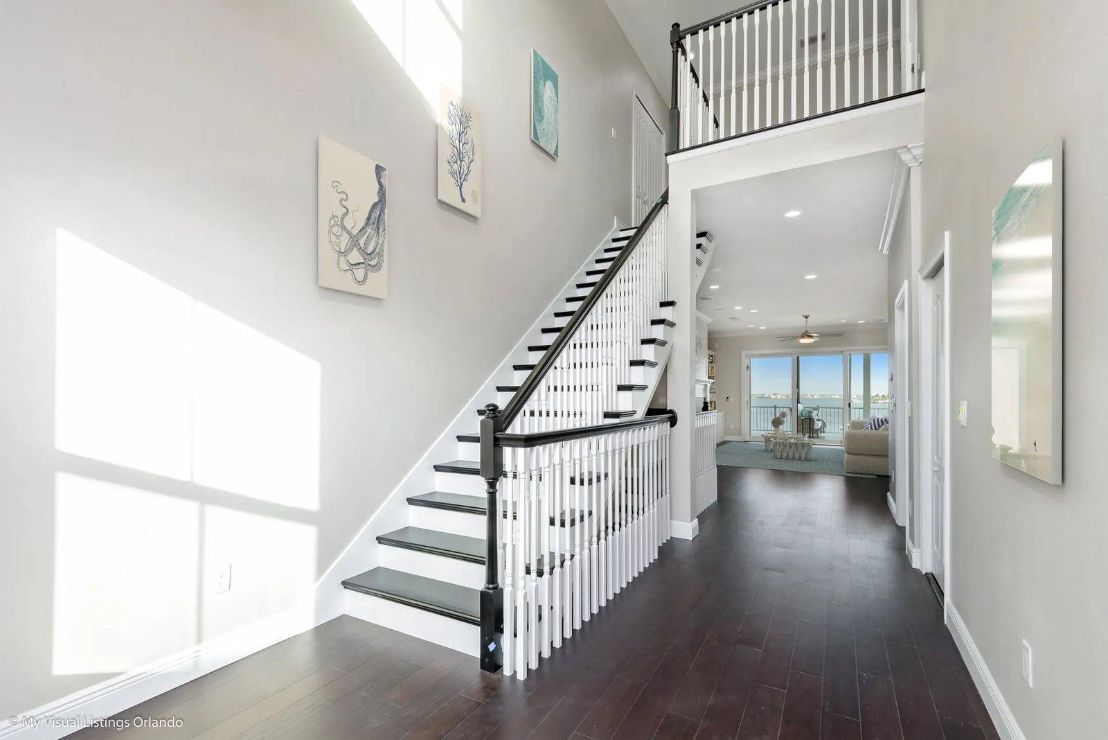 Stairwall in a new home in Tampa